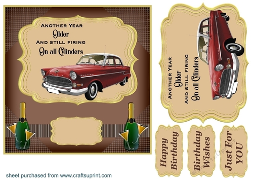 Vintage car card front 6