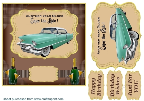 Vintage car card front 7