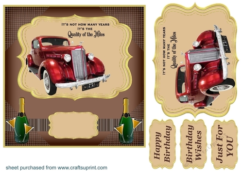 Vintage car card front 8