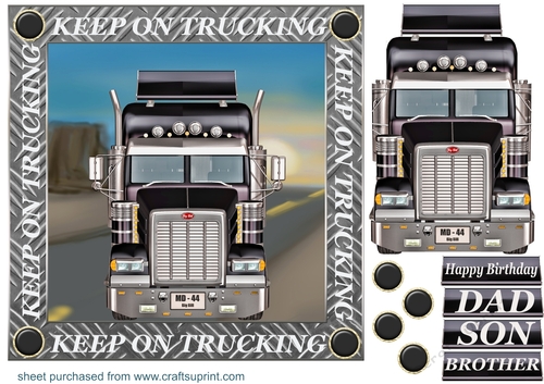 Black wagon card front