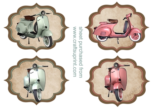 4 Moped toppers