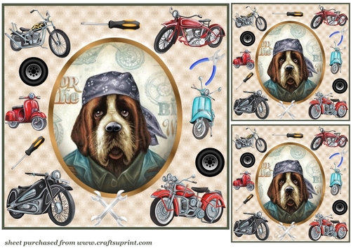 3 All about the bikes card front/toppers 1