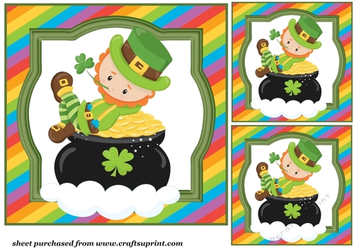 3 St Patricks Day card front/toppers 2