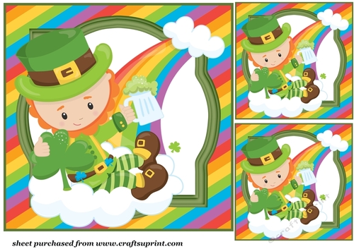 3 St Patricks Day card front/toppers 3