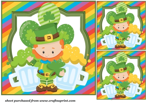 3 St Patricks Day card front/toppers 4