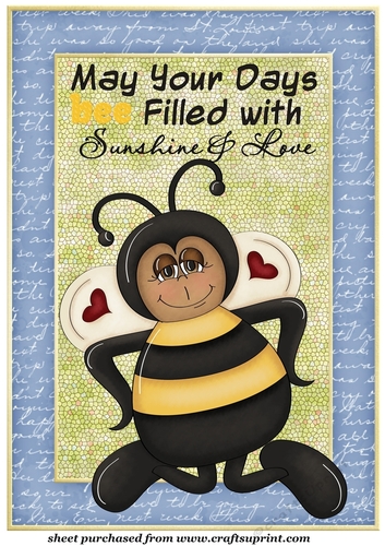 Large Blue May your days bee topper 3