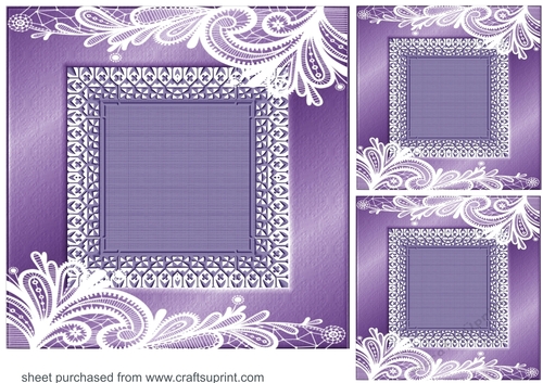 3 Lilac card front/topper blanks