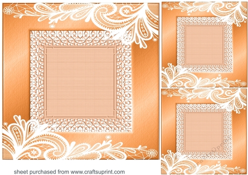 3 Orange card front/topper blanks 1
