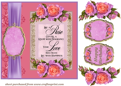 Rose sentiment card front 2