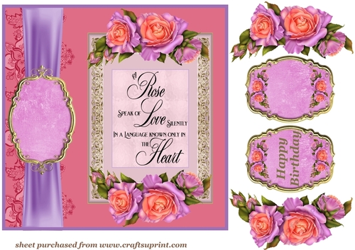 Rose sentiment card front 4