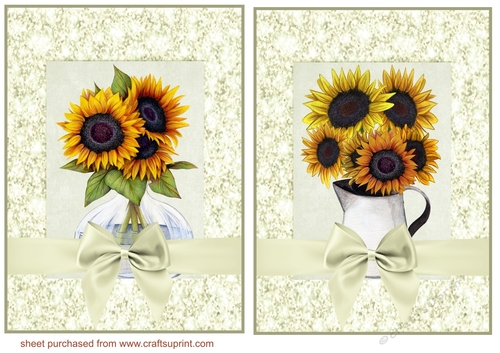 2 Sunflower card fronts