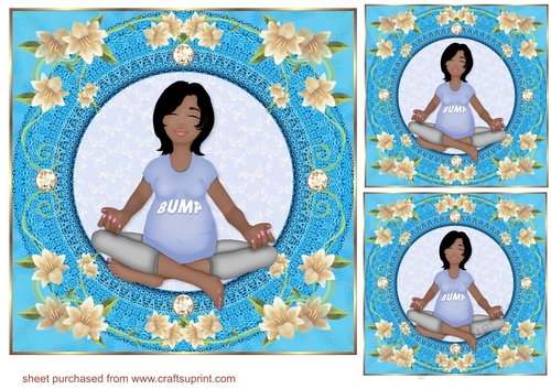 3 Blue Mum to be card front/toppers 2