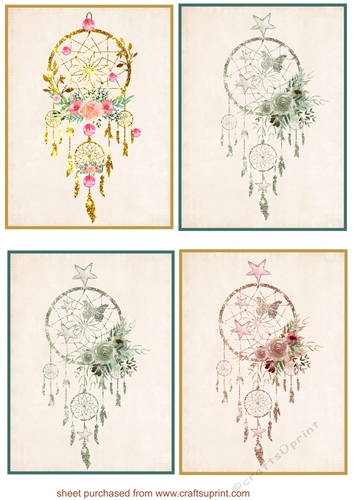 4 Floral dream catcher toppers 2