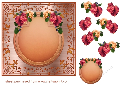 Rusty rose card front