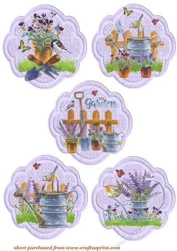5 Lilac floral toppers