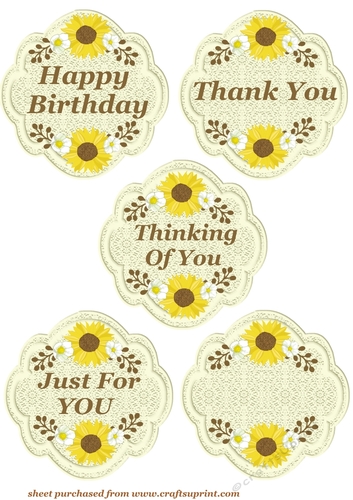 5 Mixed sentiment sunflower toppers