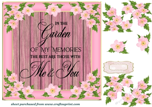 Dogwood rose Birthday verse card front 4