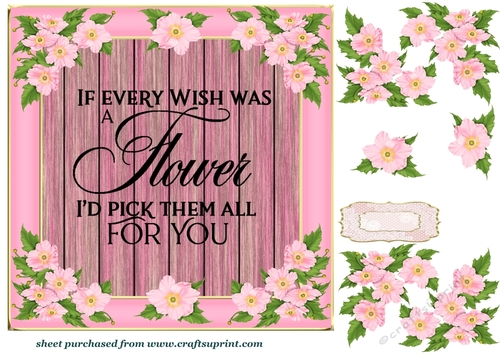 Dogwood rose Birthday verse card front 5