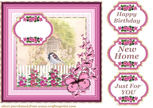 Birthday/New home floral card front