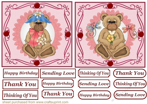 2 Floral bear toppers 2