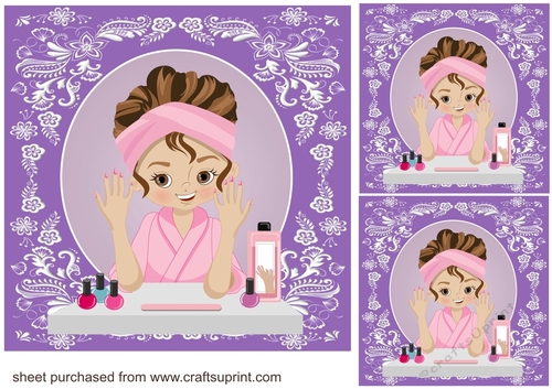 3 Just manicured card front/toppers