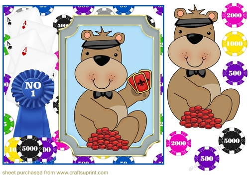Poker bear card front 3