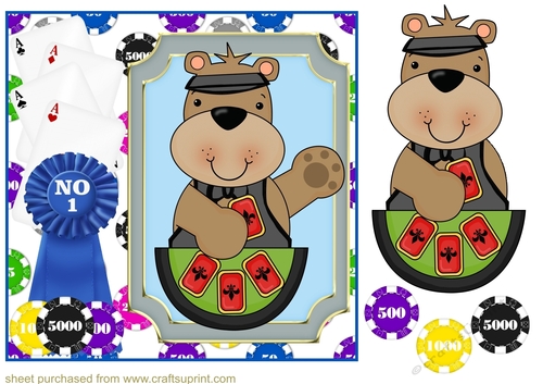 Poker bear card front 4