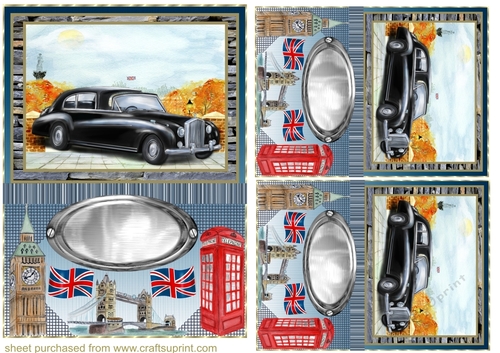 3 Best of British card front/topper (value sheet) B