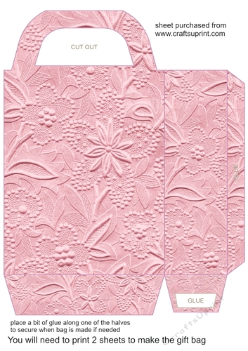 Shades of pink floral gift bag 1