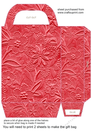 Shades of pink floral gift bag 2