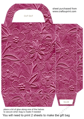 Shades of pink floral gift bag 3