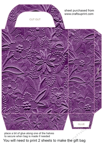 Shades of pink floral gift bag 4