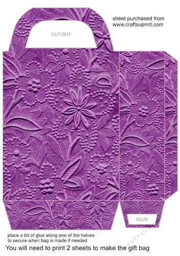 Shades of pink floral gift bag 5