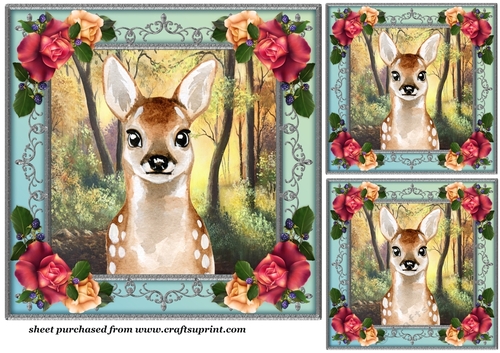 3 Autumn wildlife card front/toppers(value sheet) 3