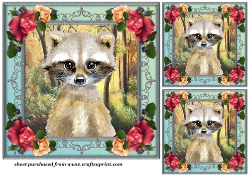 3 Autumn wildlife card front/toppers(value sheet) 8