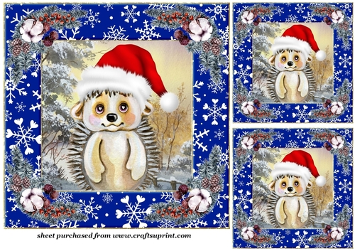 3 Christmas cartoon animal card front/topper(value sheet) 4