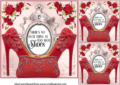 3 Red shoe theres no such card front/toppers(value sheet)