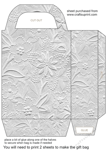 Black and grey floral gift bag 3