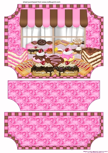 Pink bakery easel topper and stopper(no base)