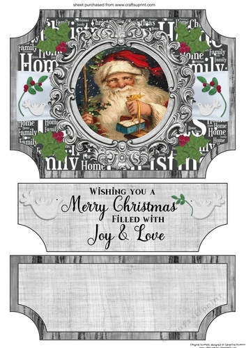 Vintage Christmas plaque easel topper and stopper(no base) 1