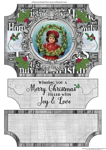 Vintage Christmas plaque easel topper and stopper(no base) 2