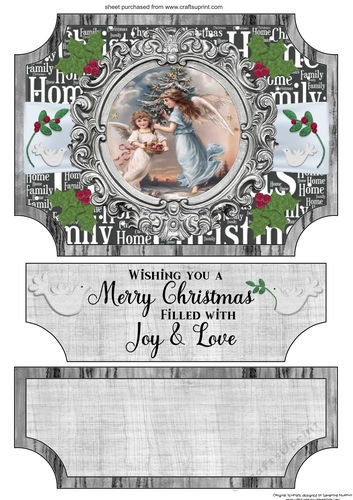 Vintage Christmas plaque easel topper and stopper(no base) 4
