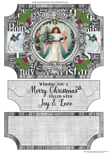 Vintage Christmas plaque easel topper and stopper(no base) 5