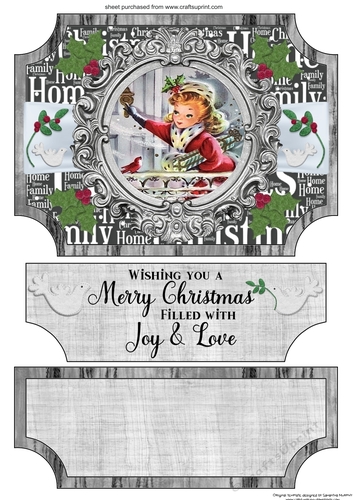 Vintage Christmas plaque easel topper and stopper(no base) 7