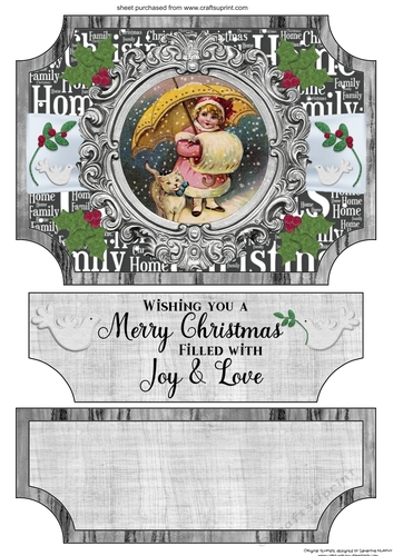 Vintage Christmas plaque easel topper and stopper(no base) 8