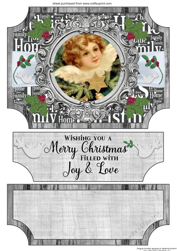 Vintage Christmas plaque easel topper and stopper(no base) 9