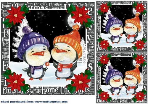 3 Christmas buddies card front/toppers 2