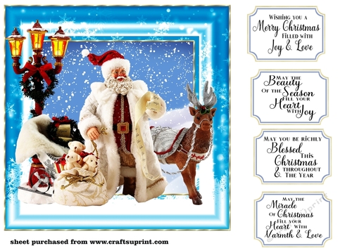 Santa s on his way card front