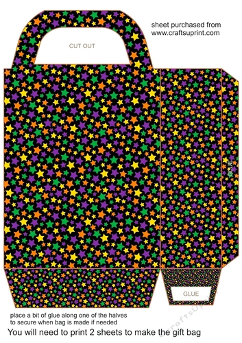 Halloween multi stars gift bag