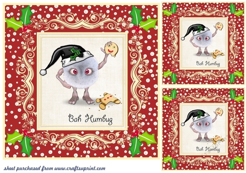 3 Christmas pom pom card front/toppers 3